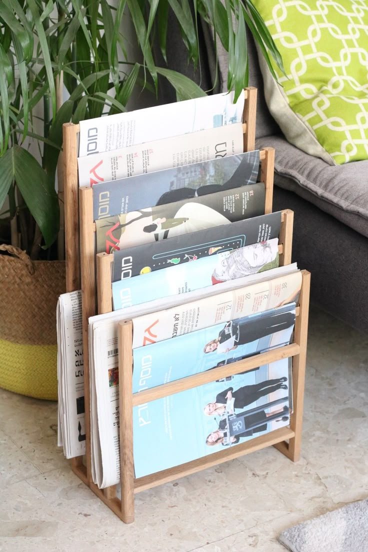 Wooden new paper stand